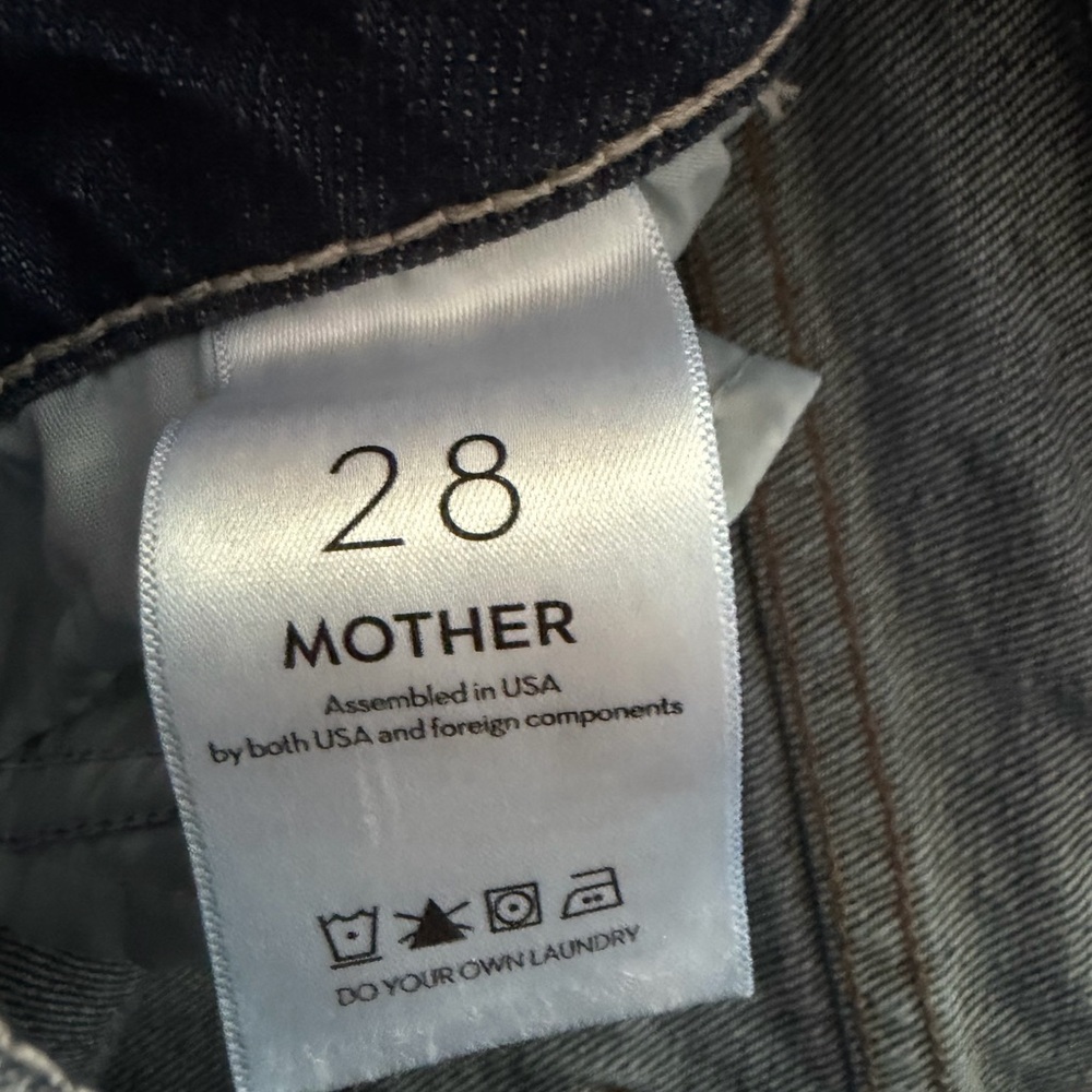 MOTHER Straight-Leg Denim Jeans in Classic Blue - Picture 4 of 5